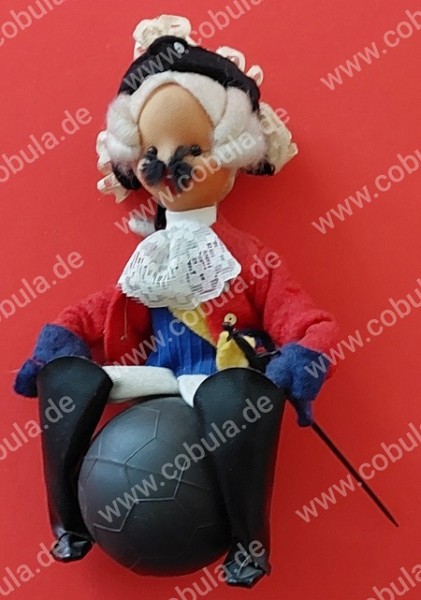 DDR Werbefigur Münchhausen auf der Kanonenkugel ca.18cm Vintage
