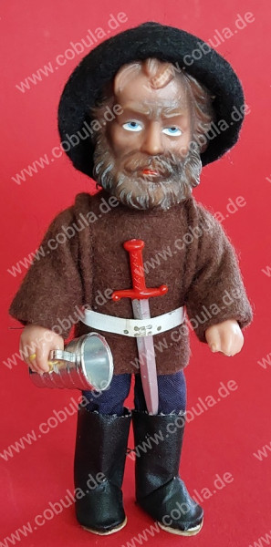 Original DDR Puppe Klaus Störtebeker 17 cm Vintage