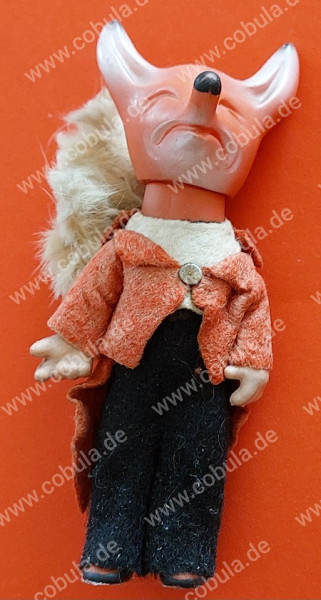 DDR Gummifigur Herr Fuchs ca. 16cm Vintage