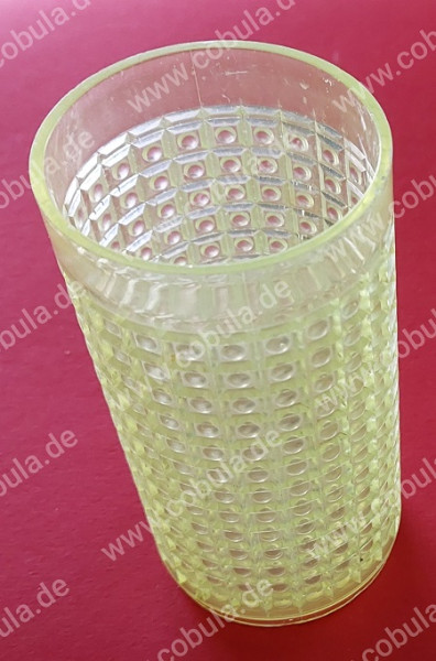 DDR Plastikbecher aus transparentem grünen Kunststoff Vintage