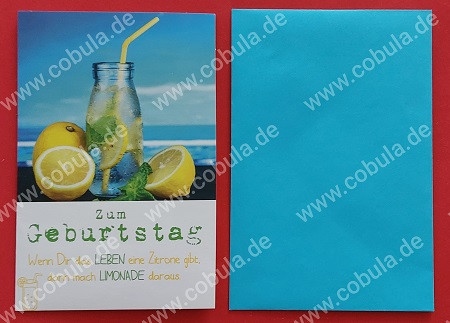 Glückwunschkarte Zum Geburtstag Wenn Dir das Leben eine Zitrone gibt