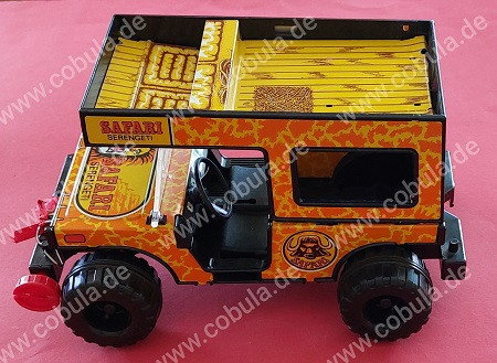 DDR Spielzeug Blechspielzeug MSB SAFARI Jeep ca. 23 x 13cm Vintage