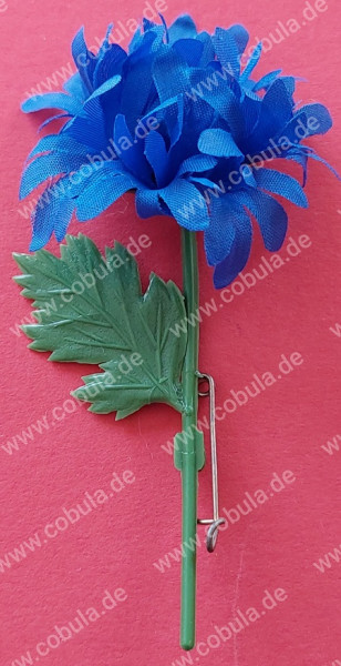 DDR Ansteckblume Farbe blau ca. 9cm Vintage