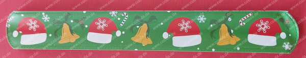 Weihnachts-Slap-Armband Weihnachten Farbe Grün ca.22cm