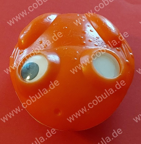 DDR Plastefrosch Badefrosch mit Wackelaugen Farbe Orange Vintage