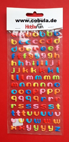SOFTY-Sticker Kleinbuchstaben bunt