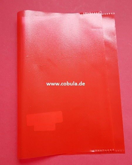 Heftschoner, transparent DIN A5 rot
