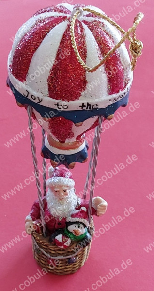 Dekostück Weihnachtsmann Luftballon 6 x 15cm