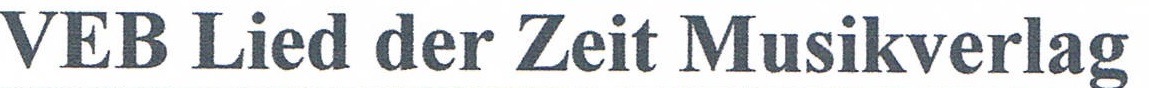 VEB Deutscher Verlag für Musik Leipzig