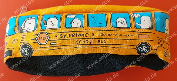 Kreatives Federmäppchen Bus Farbe Orange ca. 20cm