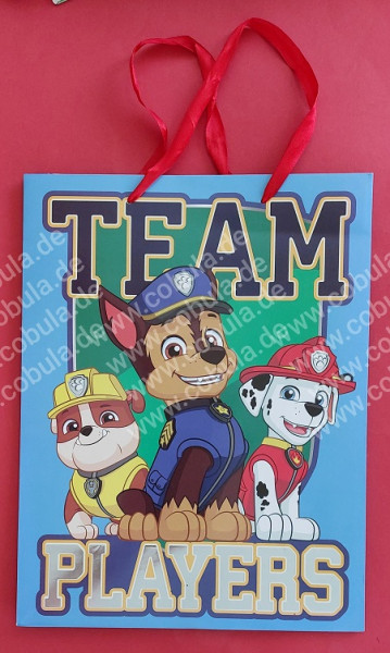 Geschenktasche Glitzer Paw Patrol ca.26 x 34cm