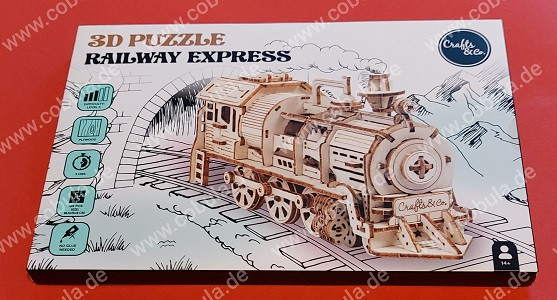 Crafts & Co Bastelset 3D Holzpuzzle Railway Express